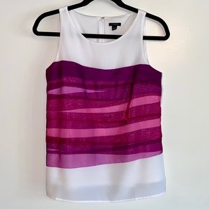 Ann Taylor Tiered Ribbon Shell